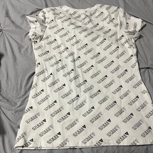 Guess, white shirt with black lettering